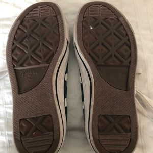 Navy & White Polka Dot Converse All Star Sneakers